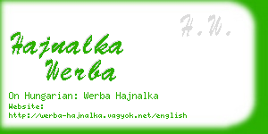 hajnalka werba business card